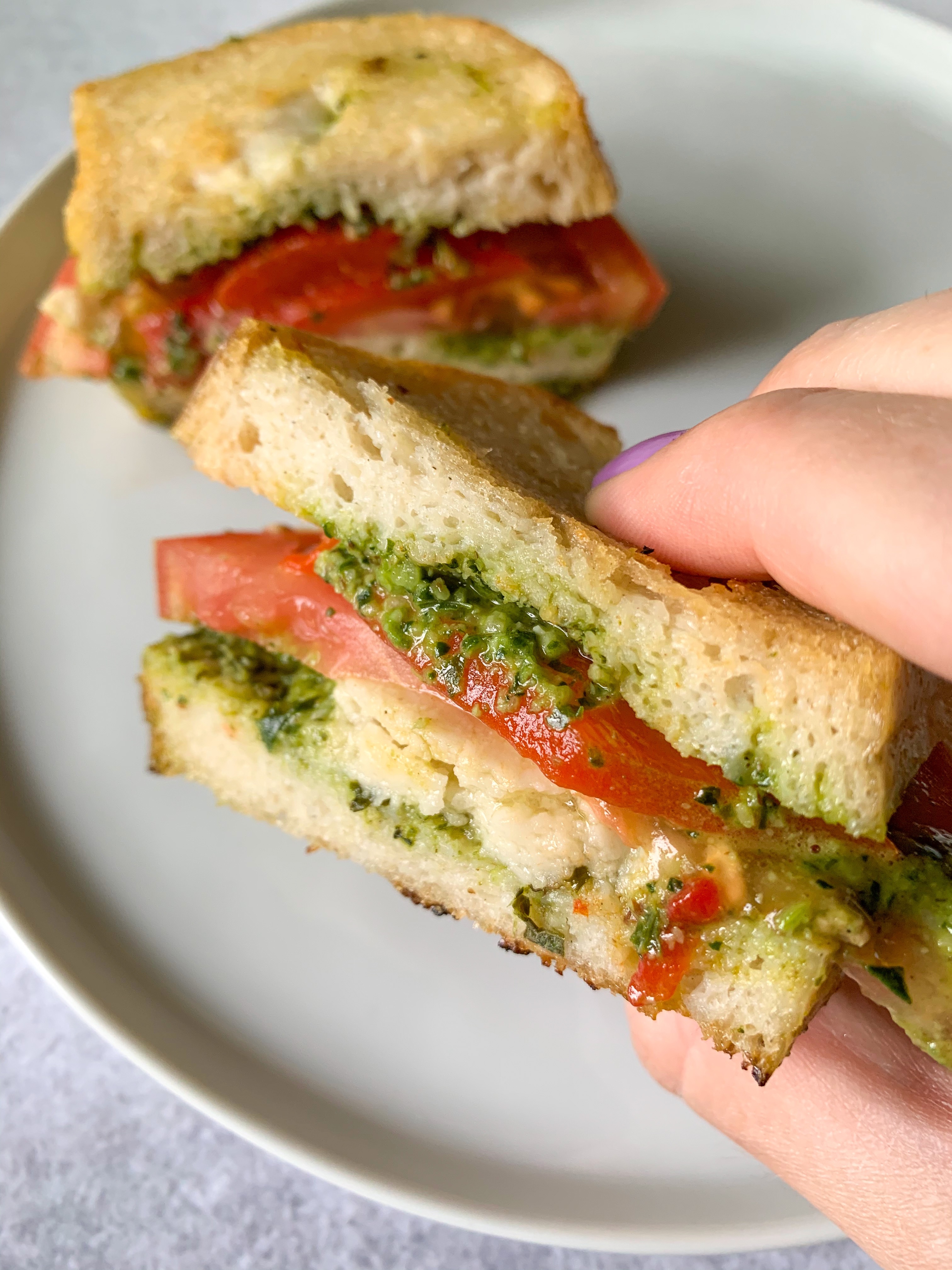 GlutenFree Grilled Mozzarella Pesto Sandwich The Breadless
